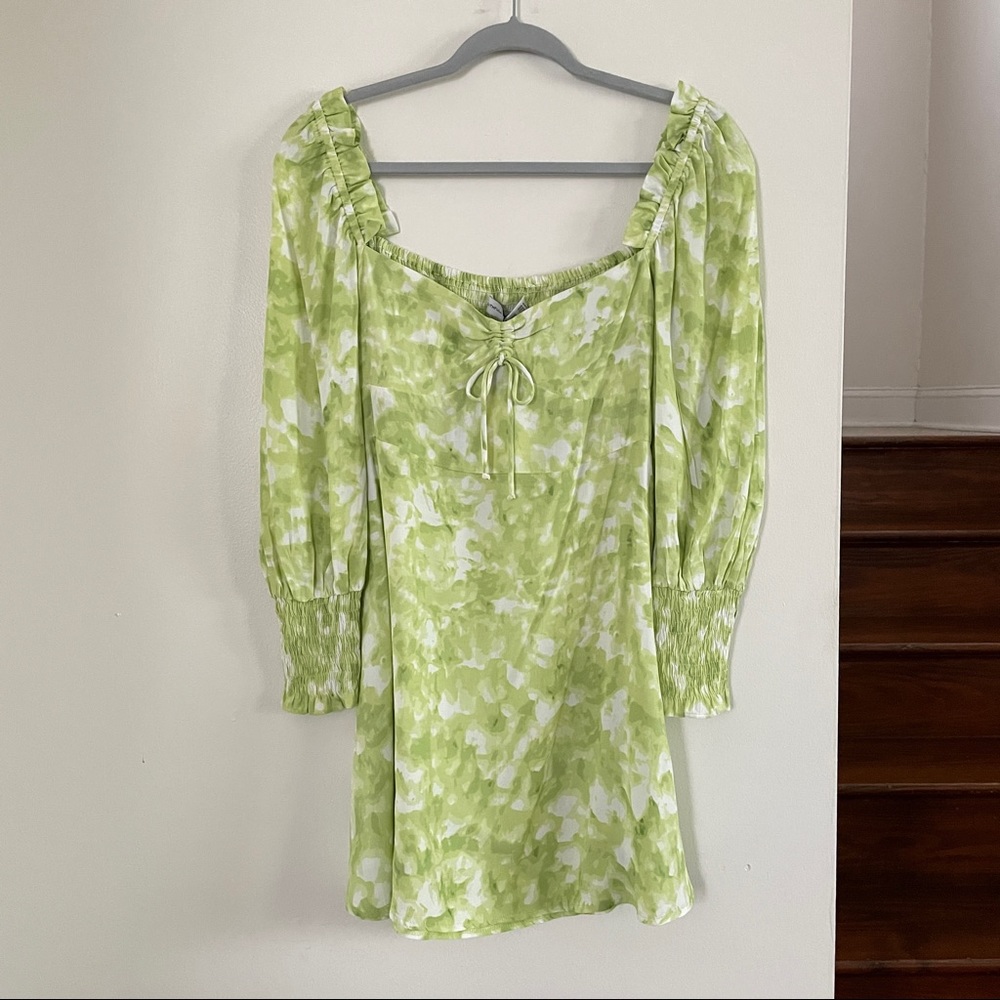NWT Faithfull the Brand Arianne Roos Lime Green Mini Dress - Picture 9 of 16